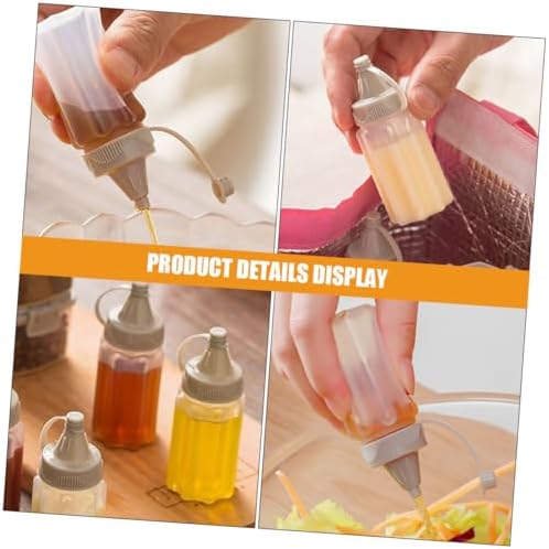ULTECHNOVO 12pcs Plastic Squeeze Bottles for Ketchup BBQ Sauce and Dressing