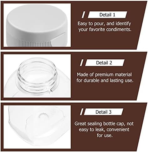 HOLIDYOYO 4pcs Mini Condiment Squeeze Bottles with Leakproof Seal