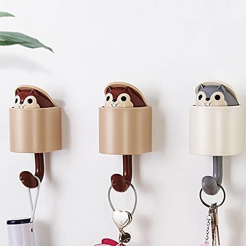 Cute Squirrel Keychain Hooks for Kids and Home Decoration
