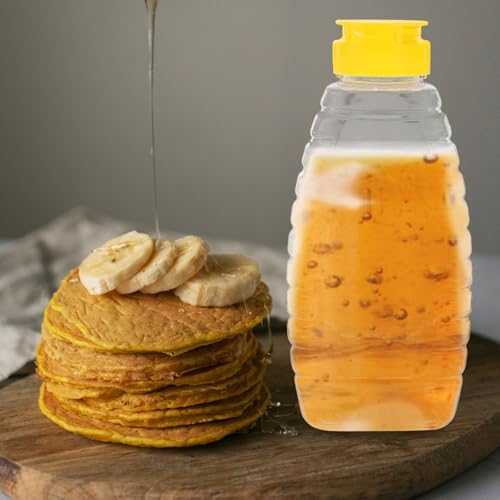 HOLIDYOYO 4pcs Jam Bottle Squeeze Honey Dispenser