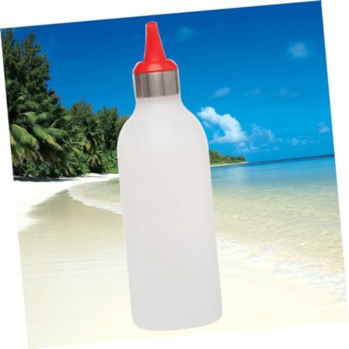 HOLIDYOYO Red 450ml Condiment Squeeze Bottle with Silicone Head