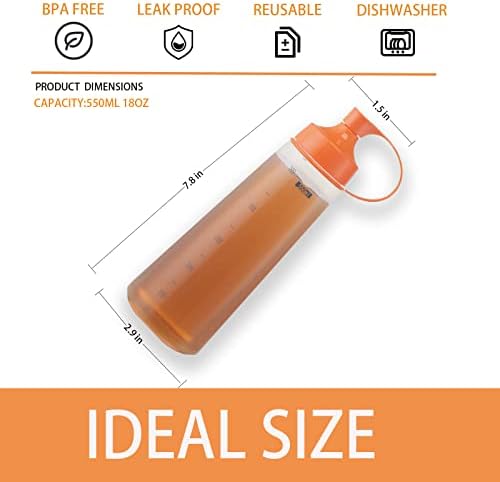 TOCKONIMN 2pcs 18oz Condiment Squeeze Bottles with Red Cap and Funnel