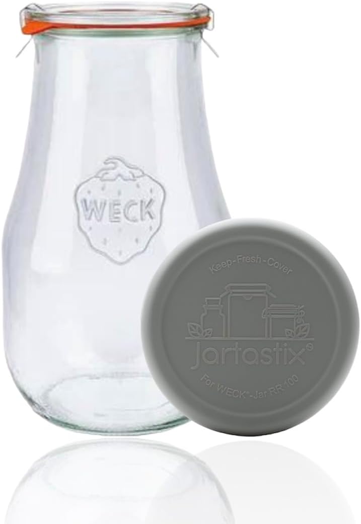 WECK 739 Tulip Jar with Silicone Lid - Airtight Storage Jar