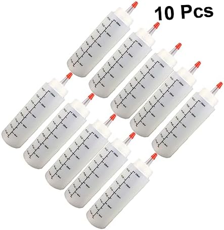 10pcs 250ML Refillable Condiment Squeeze Bottles with Cap