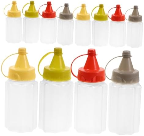 HOLIDYOYO 12pc Mini Squeeze Bottles for Condiments