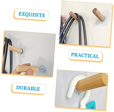 6pcs Heavy Duty Self-Adhesive Coat Hooks for Home Kitchen Storage