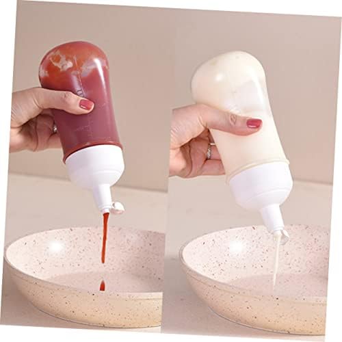 2Pcs 350ml Squeeze Sauce Bottles with Measurement Markings