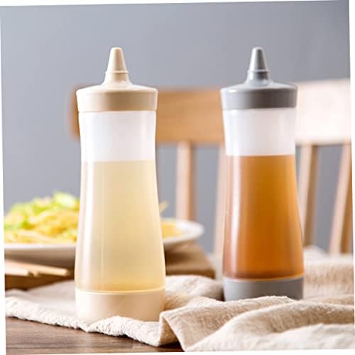 HOLIDYOYO 6 Pcs Reusable Condiment Squeeze Bottles with Lids - Pink