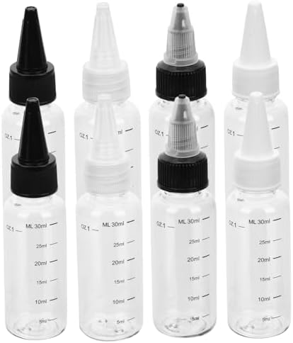 HOLIDYOYO 4sets Refillable Mini Squeeze Bottles with Scale and Leak-proof Design