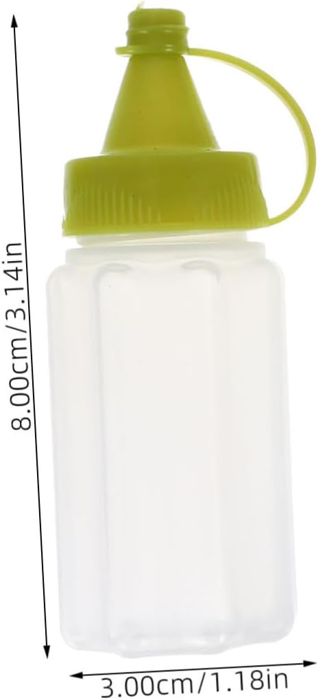 4pcs Transparent Condiment Squeeze Bottles Set for Ketchup Honey BBQ