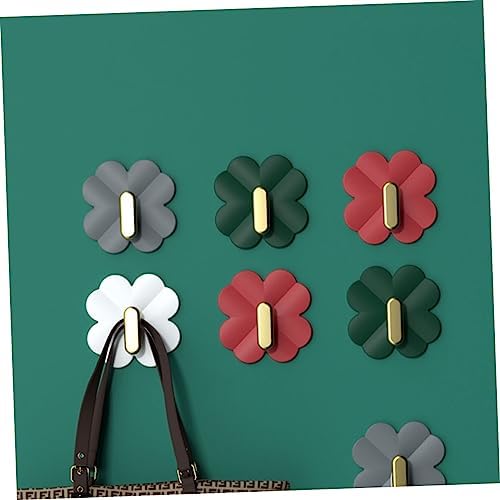 PRETYZOOM 4Pcs Cartoon Adhesive Wall Hooks