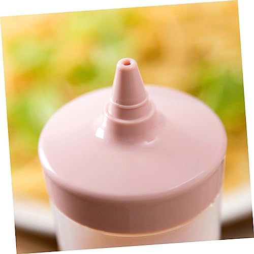 Pink Reusable Condiment Squeeze Bottles 6 Pcs Set