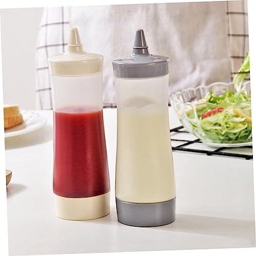 STOBAZA 2pcs Reusable Clear Condiment Bottles