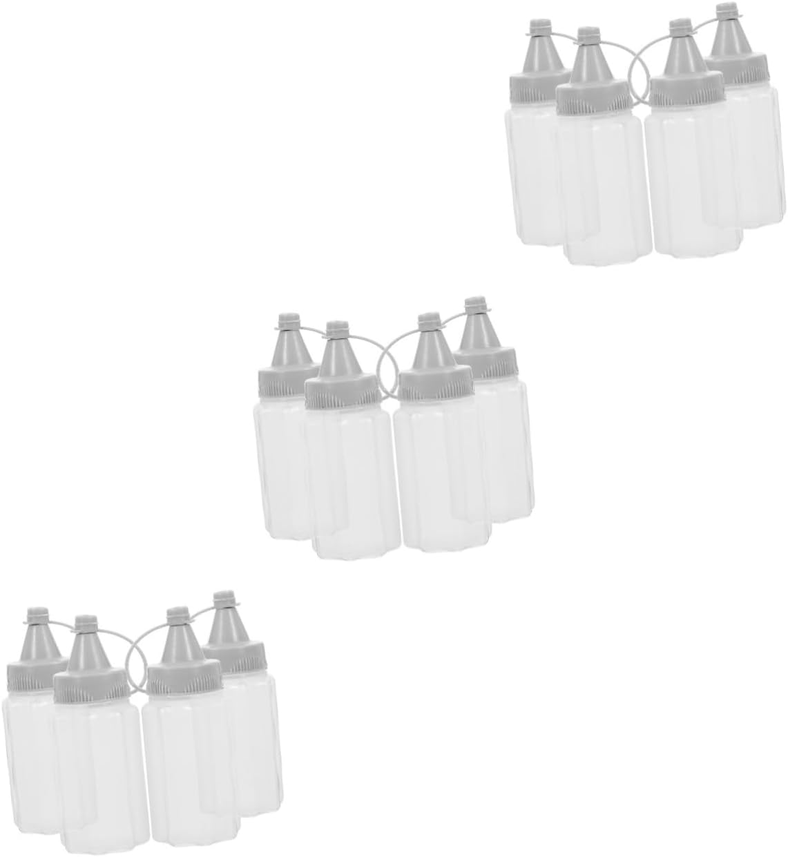 UTHCLO 3sets Mini Condiment Squeeze Bottles for BBQ Home Use