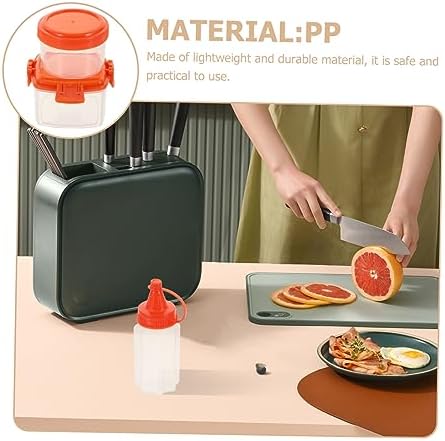12Pcs Reusable Plastic Condiment Squeeze Bottles Set
