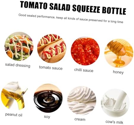 CIYODO 6pcs Lightweight Squeeze Condiment Bottles Leakproof