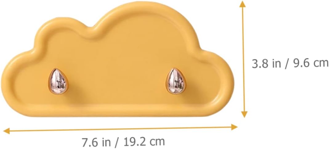 Cloud Shaped Adhesive Wall Hooks 4Pcs Durable Towel Hangers