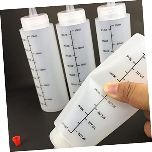 10pcs 250ML Refillable Condiment Squeeze Bottles with Cap