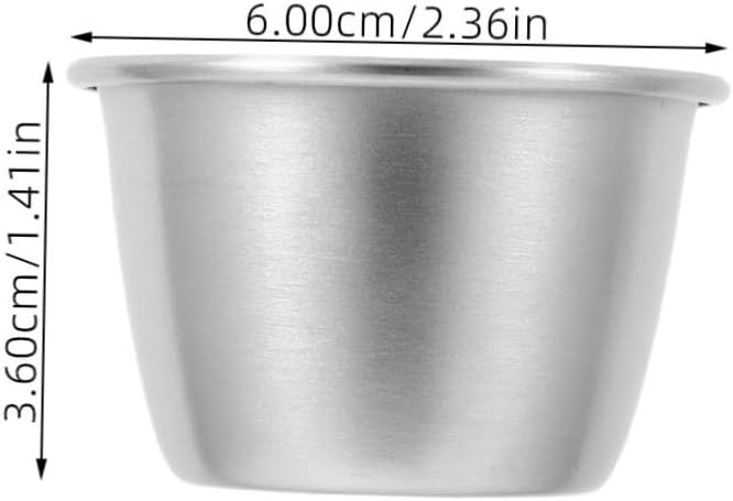 HOLIDYOYO 12-Piece Stainless Steel Sauce Cups Set