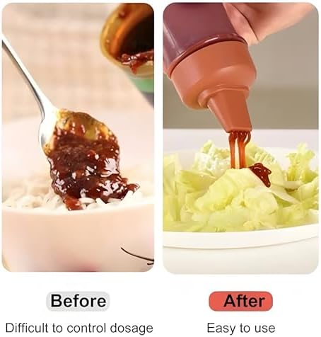 Red 5 Holes Condiment Dispenser Squeeze Bottle