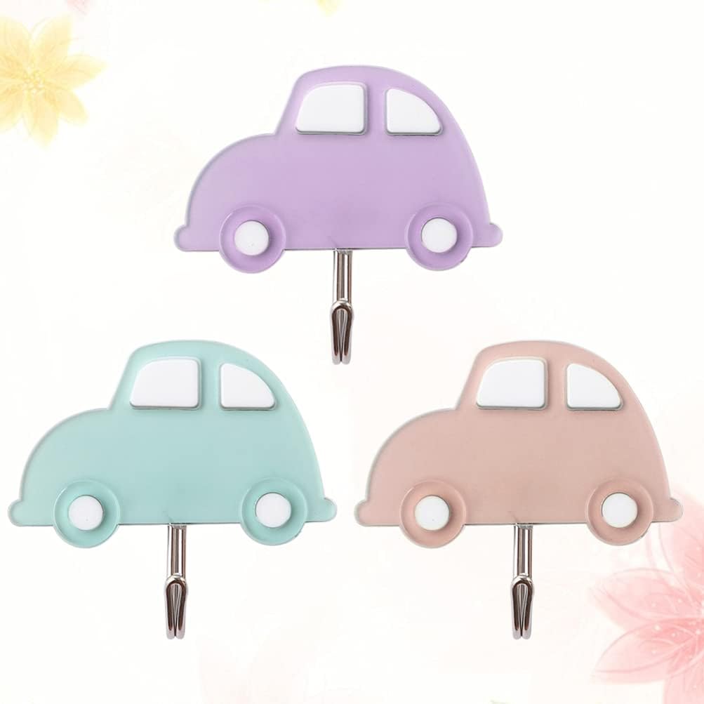Zerodeko 3PCS Adhesive Wall Hooks Cloud Design Key Holder