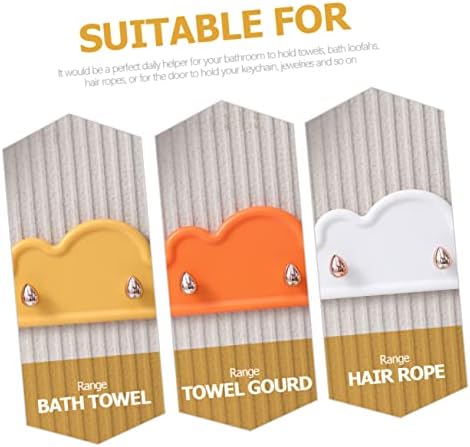Cloud Shaped Adhesive Wall Hooks 4Pcs Durable Towel Hangers