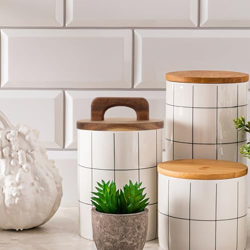 Zerodeko Wood Sealed Jar Lid with Handle