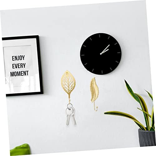 Healeved 5pcs Leaf Hook Wall Mounted Towel Holder