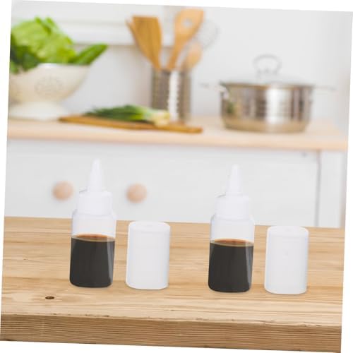 2 Pack Reusable Condiment Squeeze Bottles for Ketchup and Mustard
