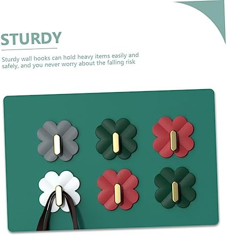 GLEAVI 4Pcs Adhesive Wall Hooks for Coats and Storage