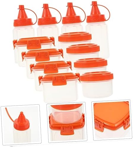 NAMOARLY Condiment Squeeze Bottles with Airtight Lids