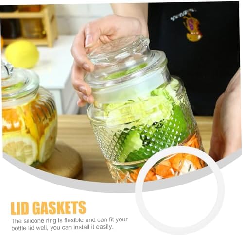 VOSAREA 2 Sets Silicone Sealing Gasket Accessories for Canning Lids