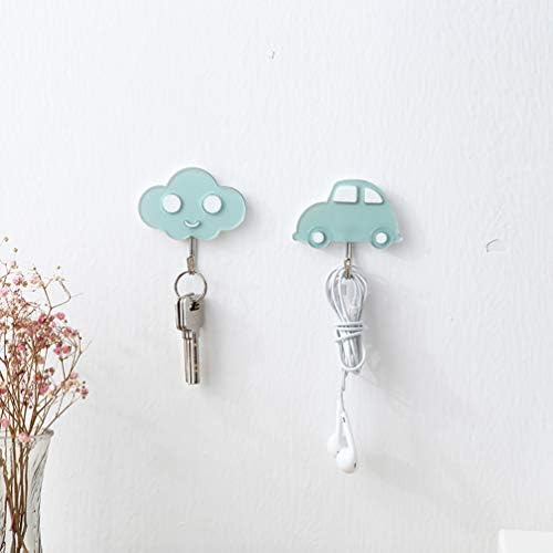 Zerodeko 3PCS Adhesive Wall Hooks Cloud Design Key Holder