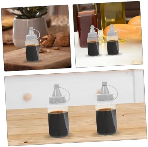 8PCS Reusable PP Condiment Squeeze Bottles 30ml