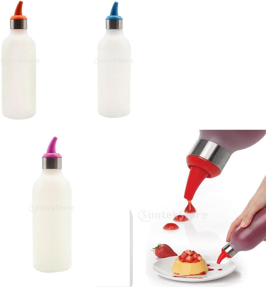 Misppro 2 Piece Condiment Squeeze Bottle Set