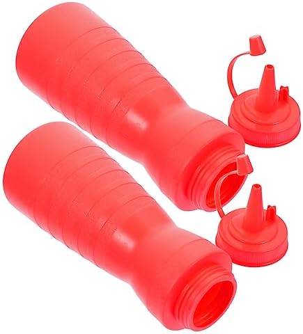 CIYODO 400ml Red Condiment Squeeze Bottle for Kitchen Use 1