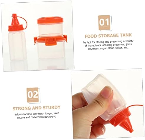 12Pcs Reusable Plastic Condiment Squeeze Bottles Set