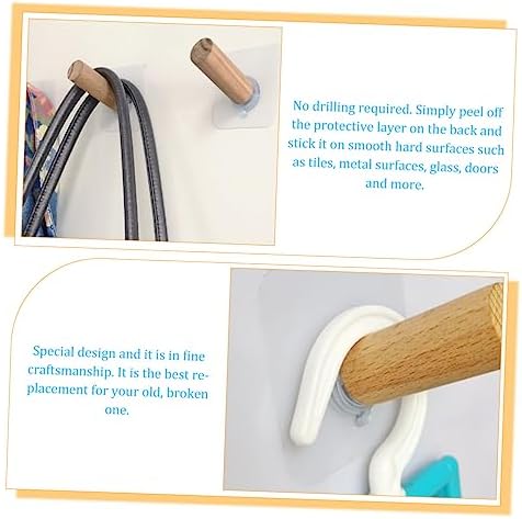 6pcs Heavy Duty Self-Adhesive Coat Hooks for Home Kitchen Storage