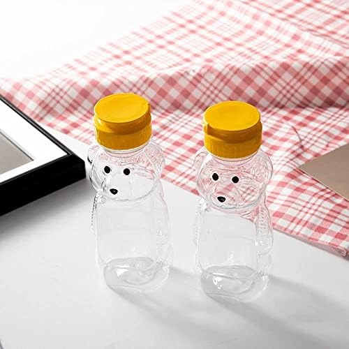 Yellow Plastic Bear Honey Bottle 8 Oz