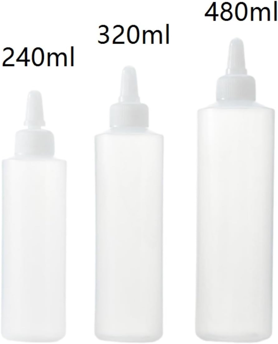 KLEYE 5-Piece Condiment Squeeze Bottles With Lid