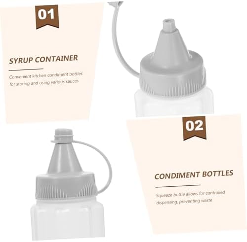 Hoement 4 Pack Mini Squeeze Bottles for Sauce Storage