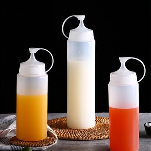 KLEYE 350ml Condiment Squeeze Bottles Pack of 5