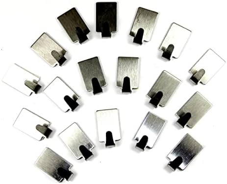 Stainless Steel Adhesive Hook 36pcs Wall Mount Utility Hooks for Bathroom Kitchen
