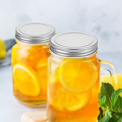 50 pcs Regular Mouth Mason Jar Lids with Silicone Seal
