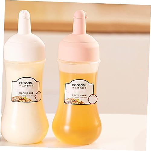2Pcs 350ml Squeeze Sauce Bottles with Measurement Markings