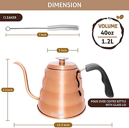 OPUX Pour Over Kettle with Gooseneck Thermometer