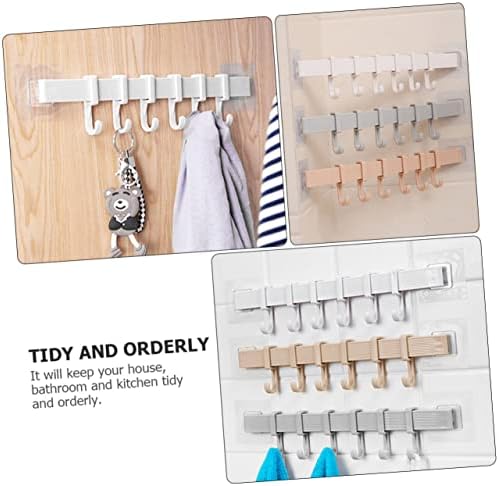 3pcs Punch Adhesive Hook Rack for Bathroom and Kitchen