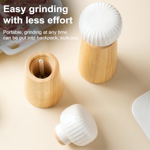 Qinlenyan Adjustable Coarseness Wood Pepper Mill