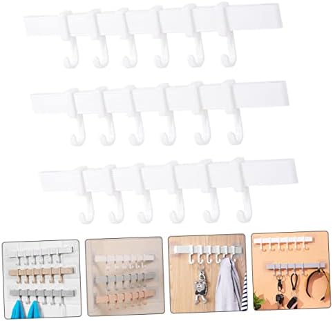 STOBOK 3Pcs Sticky Hook Rack for Bathroom and Kitchen