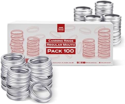FORJARS - 100-Piece Stainless Steel Canning Rings